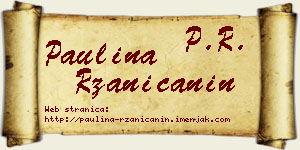 Paulina Ržaničanin vizit kartica